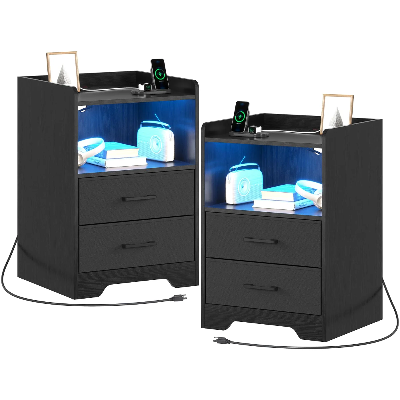 Nightstands Set, black